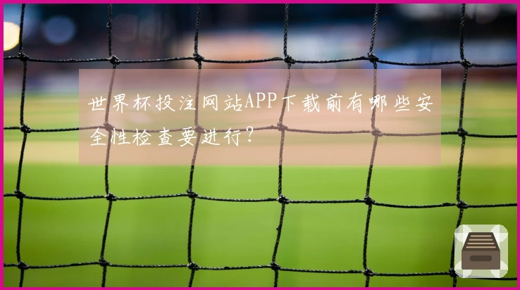 世界杯投注网站APP下载前有哪些安全性检查要进行？